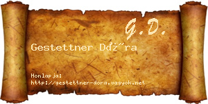 Gestettner Dóra névjegykártya
